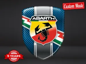 Fiat Abarth Badges Bombés Édition Course Décalcos Haut de Gamme